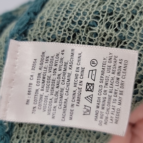 Anthropologie Knitted and Knotted Cardigan Sweater Women's Medium Green Beige - Picture 16 of 16
